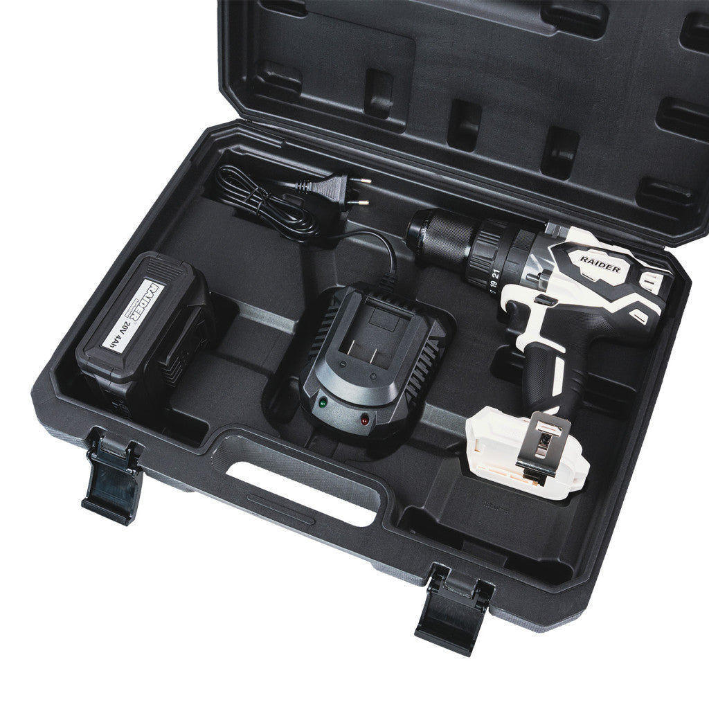 Бормашина ударна безч. 20V 2-ск. 4Ah 155Nm куфар RDI-CDB03W - снимка 6