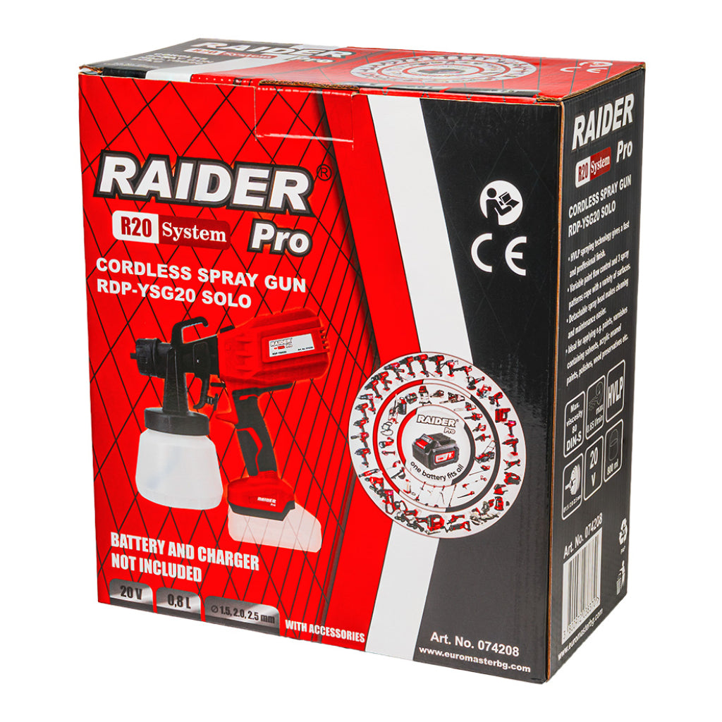 R20 Пистолет за боя Ø1,5 2,0 2,5mm 0,8L Solo RDP-YSG20 - снимка 6