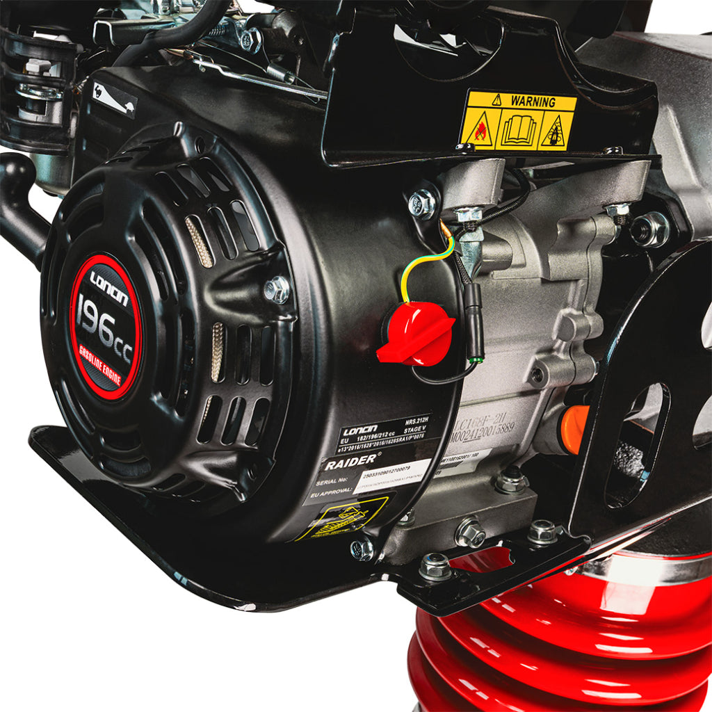 Бензинова трамбовка 10kN 345x285mm 196cc 4,1kW5,5hp RDP-TR01 - снимка 6