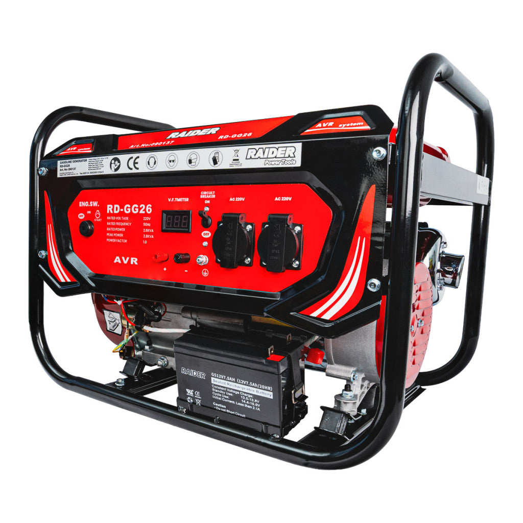 Генератор за ток бензинов 2.8kW ел. стартер RD-GG26 - снимка 6