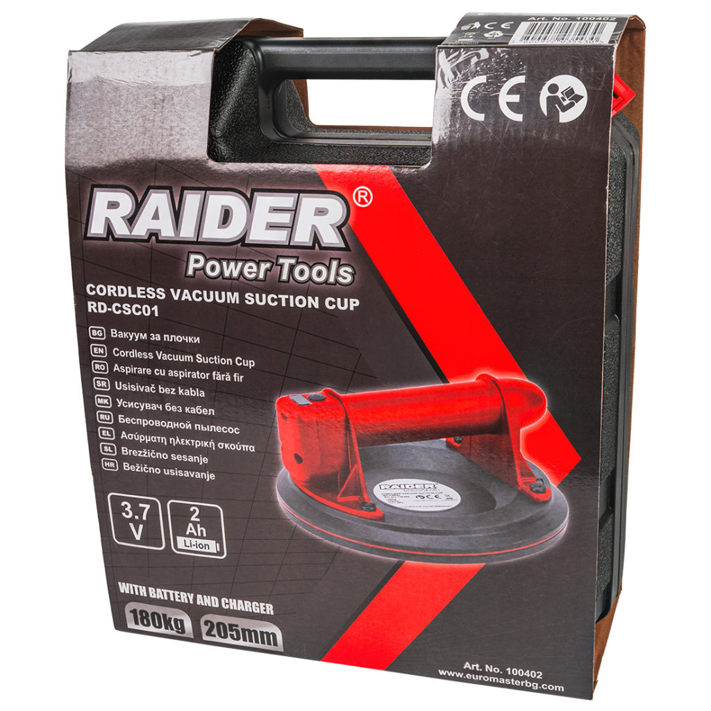 Вакуум за плочки 180kg 205mm 3,7V 2Ah куфар RAIDER RD-CSC01 - снимка 6