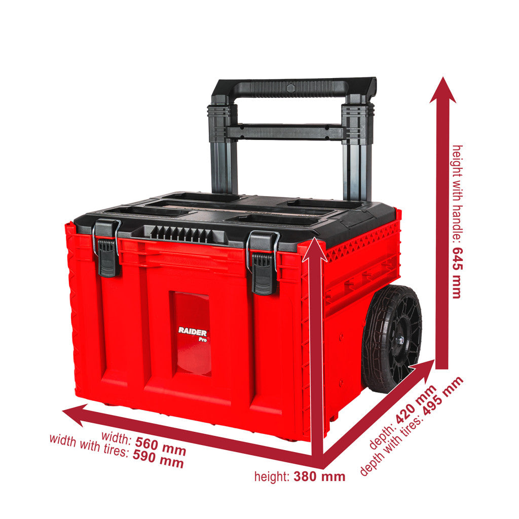 Куфар за инструменти с колела сгъваема дръжка IP65 RDP-MSS1 - снимка 6