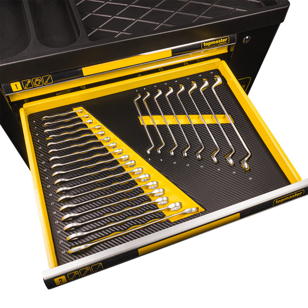 Количка за инструменти комплект 7 чекмеджета -219 части Topmaster Professional - снимка 6