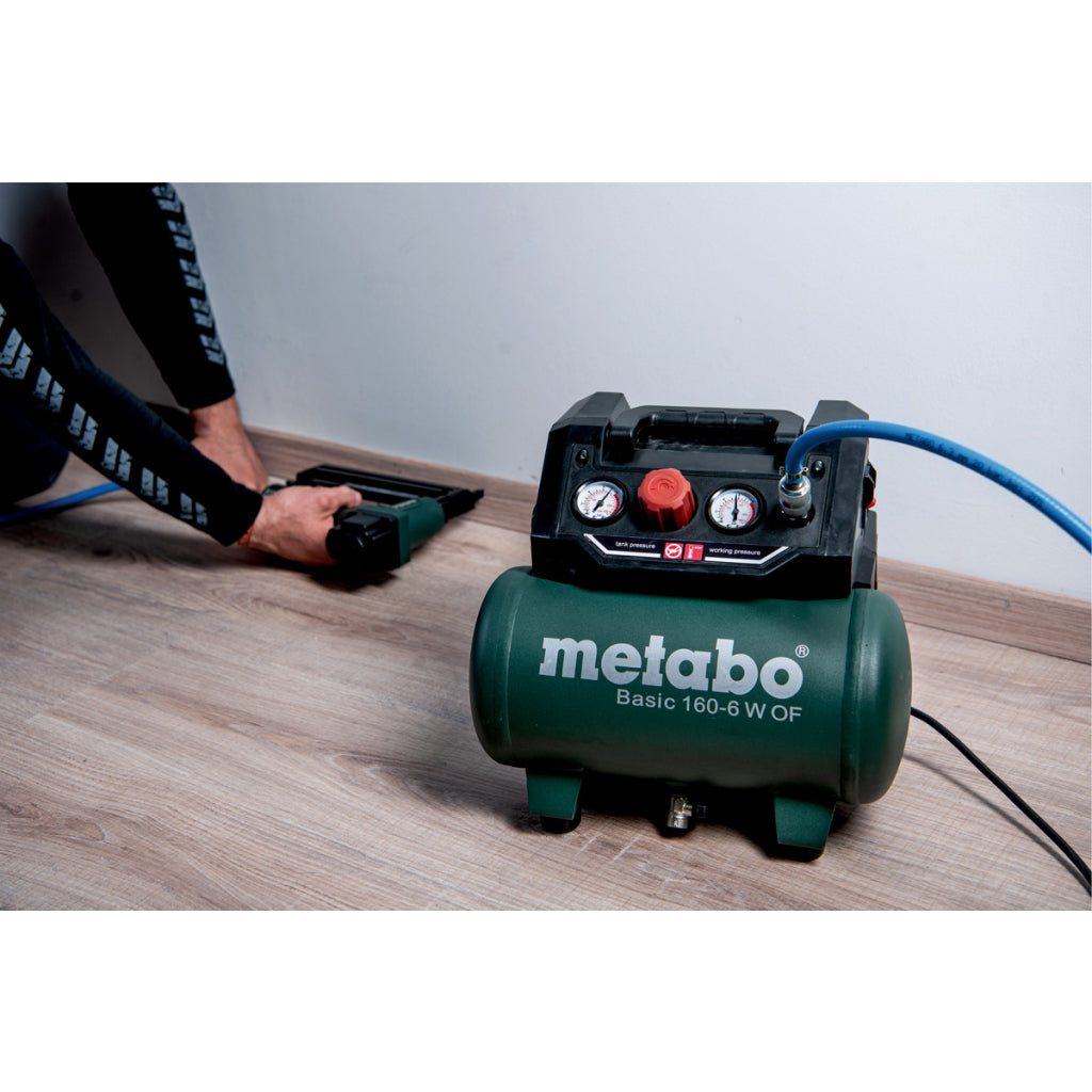 Компресор безмаслен 6 л 0.9kW METABO BASIC 160-6 W OF - снимка 6