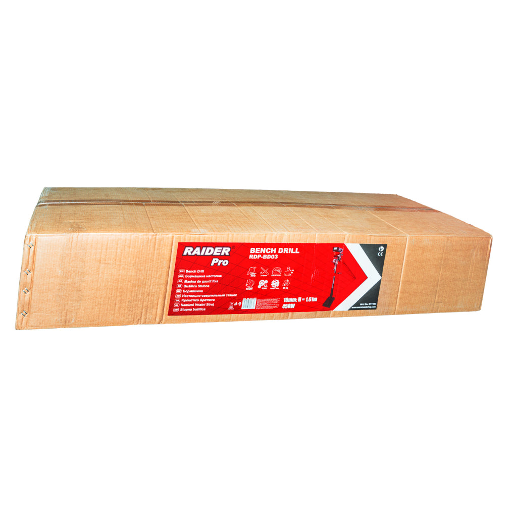 Бормашина настолна 450W 16mm H=1.61m RAIDER PRO RDP-BD03 - снимка 7