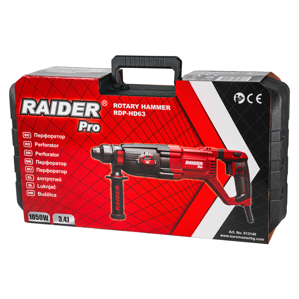 Перфоратор 1050W 3.4kg 30mm 3,4J 4функции куфар RDP-HD63 - снимка 7