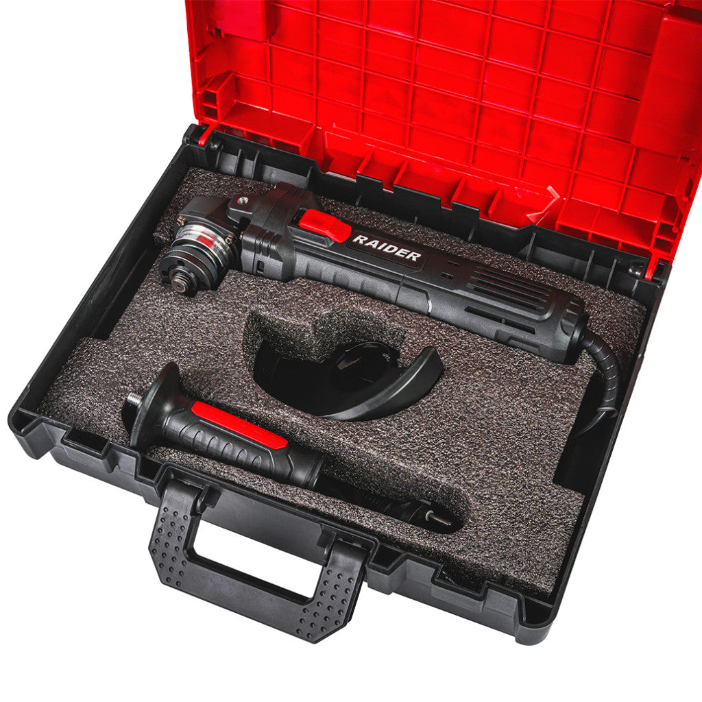 Ъглошлайф 125mm 900W LCD 2disc Red Case RDP-AG79 Black Ed. - снимка 7