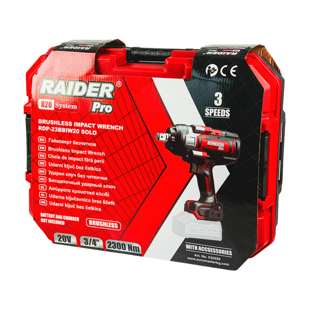 R20 Гайковерт безчетков 3/4" 2300Nm 3-ск. Solo RDP-23BBIW20 - снимка 7