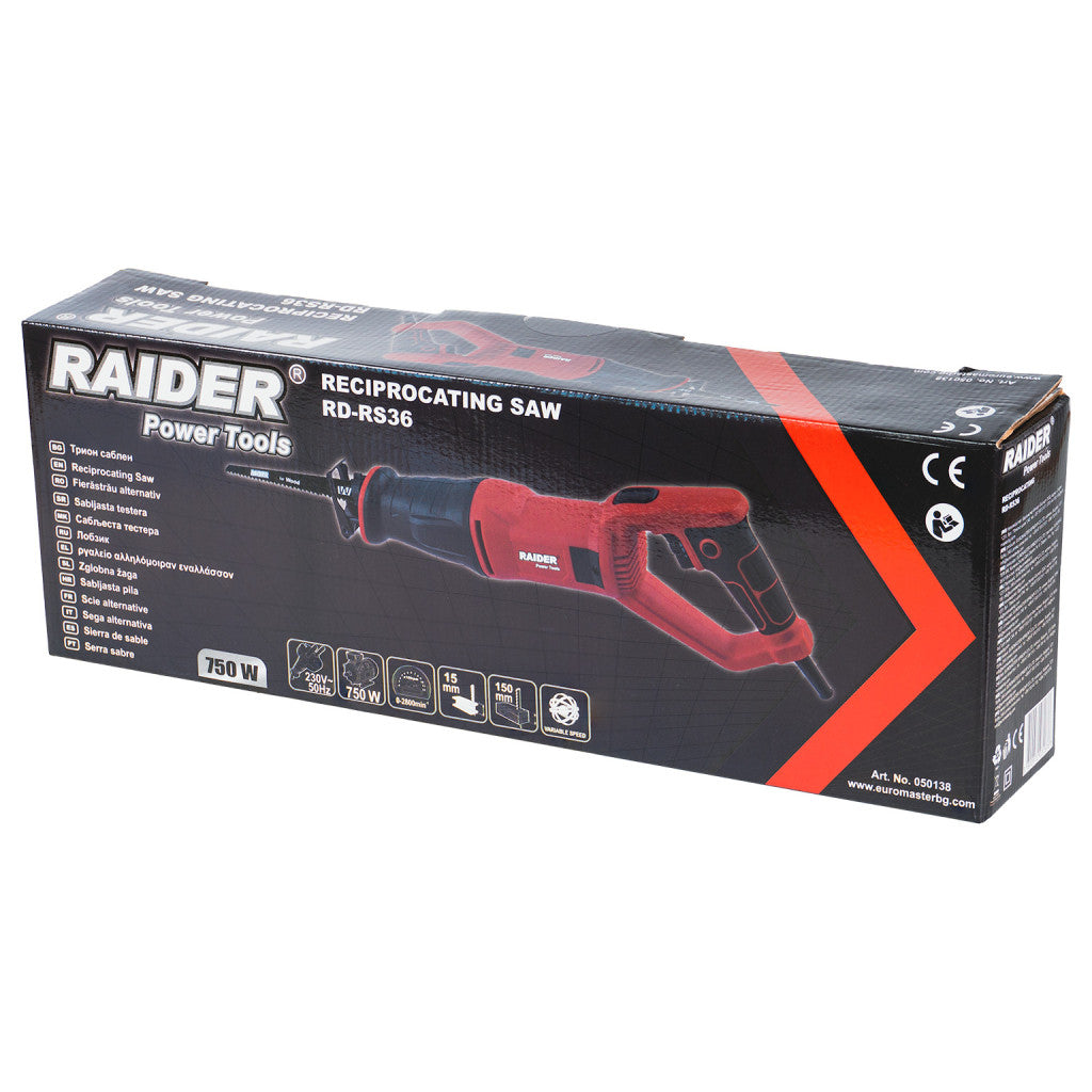 Трион саблен 750W quick с въртяща ръкохватка RAIDER RD-RS38 - снимка 7