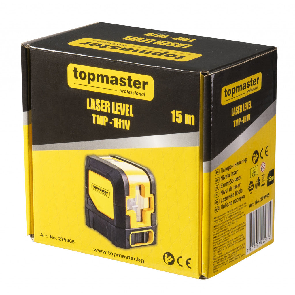 Лазерен нивелир 1H1V 15м. зелен лъч Topmaster Professional - снимка 7