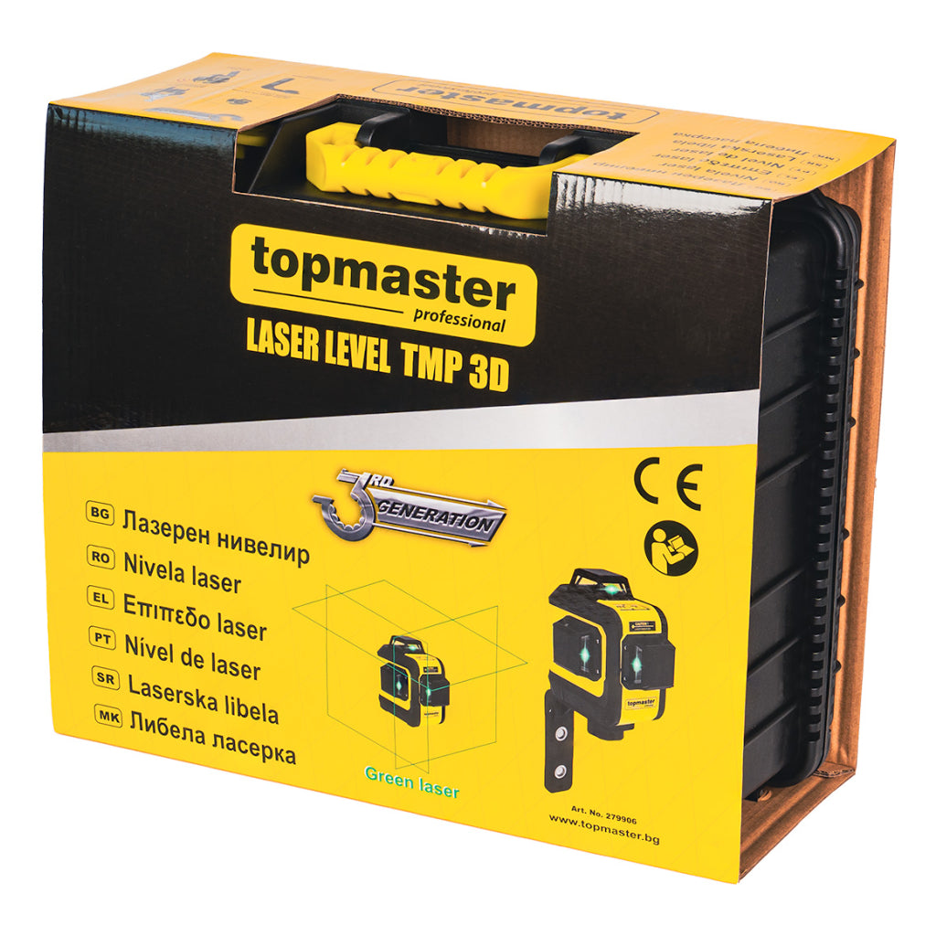 Лазерен нивелир 3D зелен лъч  Topmaster Professional - снимка 7