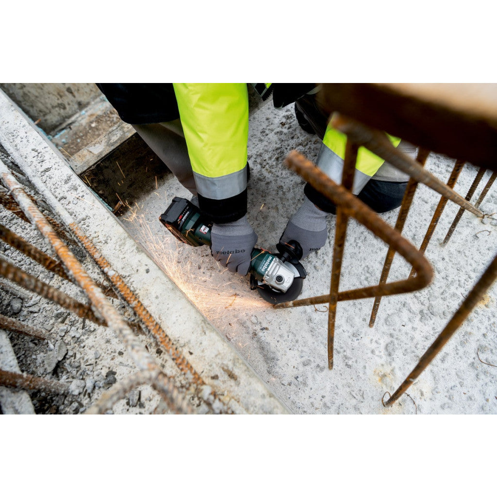 Ъглошлайф акум. 125mm METABO W 18 L 9-125 2X4.0AH - снимка 7