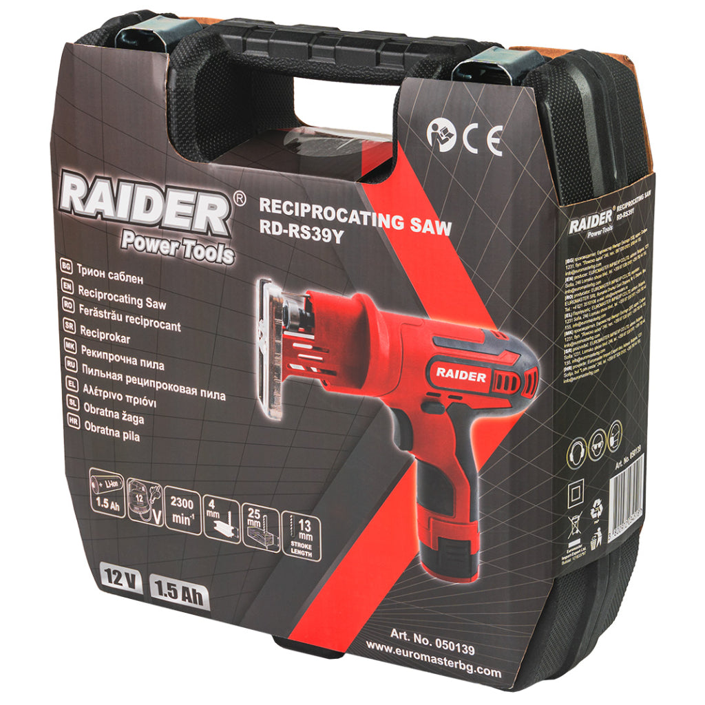 Прободен трион 12V 1.5Ah 25mm quick куфар RAIDER RD-RS39Y - снимка 8