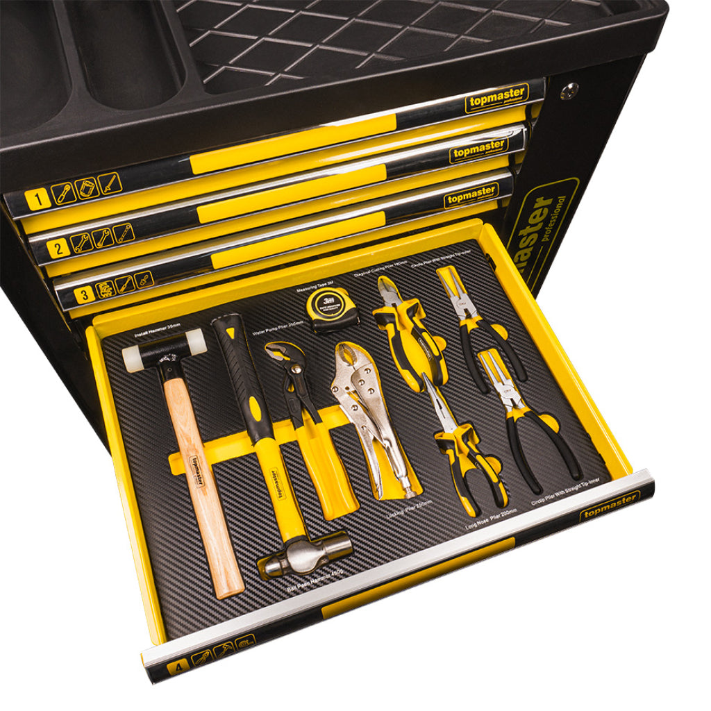 Количка за инструменти комплект 7 чекмеджета -219 части Topmaster Professional - снимка 8