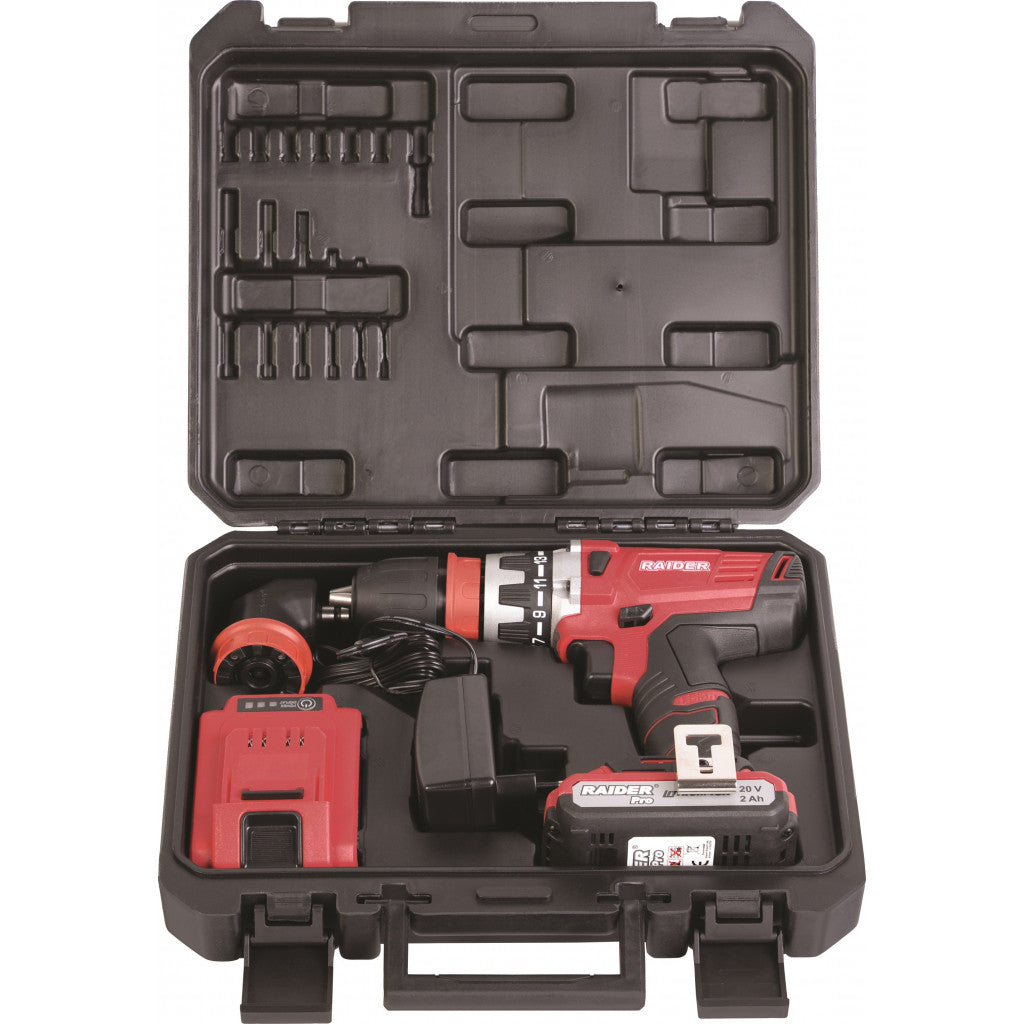 Бормашина акум. 20V 2-ск. 2x2Ah 58Nm RAIDER PRO RDP-CDL21 - снимка 9
