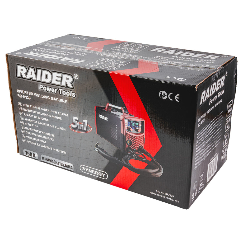 Инверторен електрожен 5в1 MIG/MAG&TIG&MMAsynergy160A RAIDER RD-IW39 - снимка 9