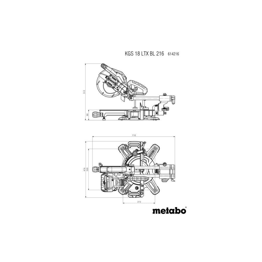 Герунг циркуляр акум. ø216 mm KGS 18 LTX BL - снимка 9