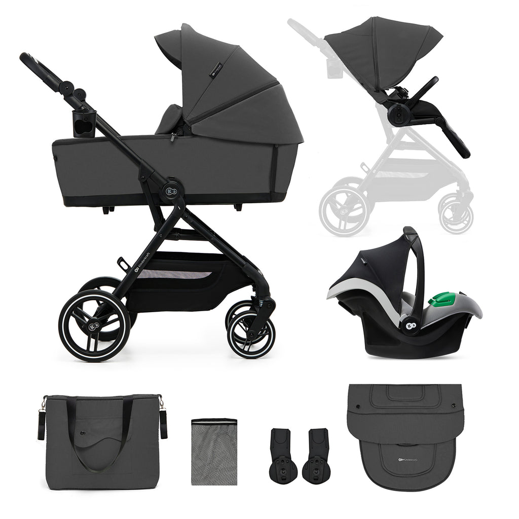 Kinderkraft YOXI бебешка количка 3в1 MOONLIGHT GREY - снимка 9