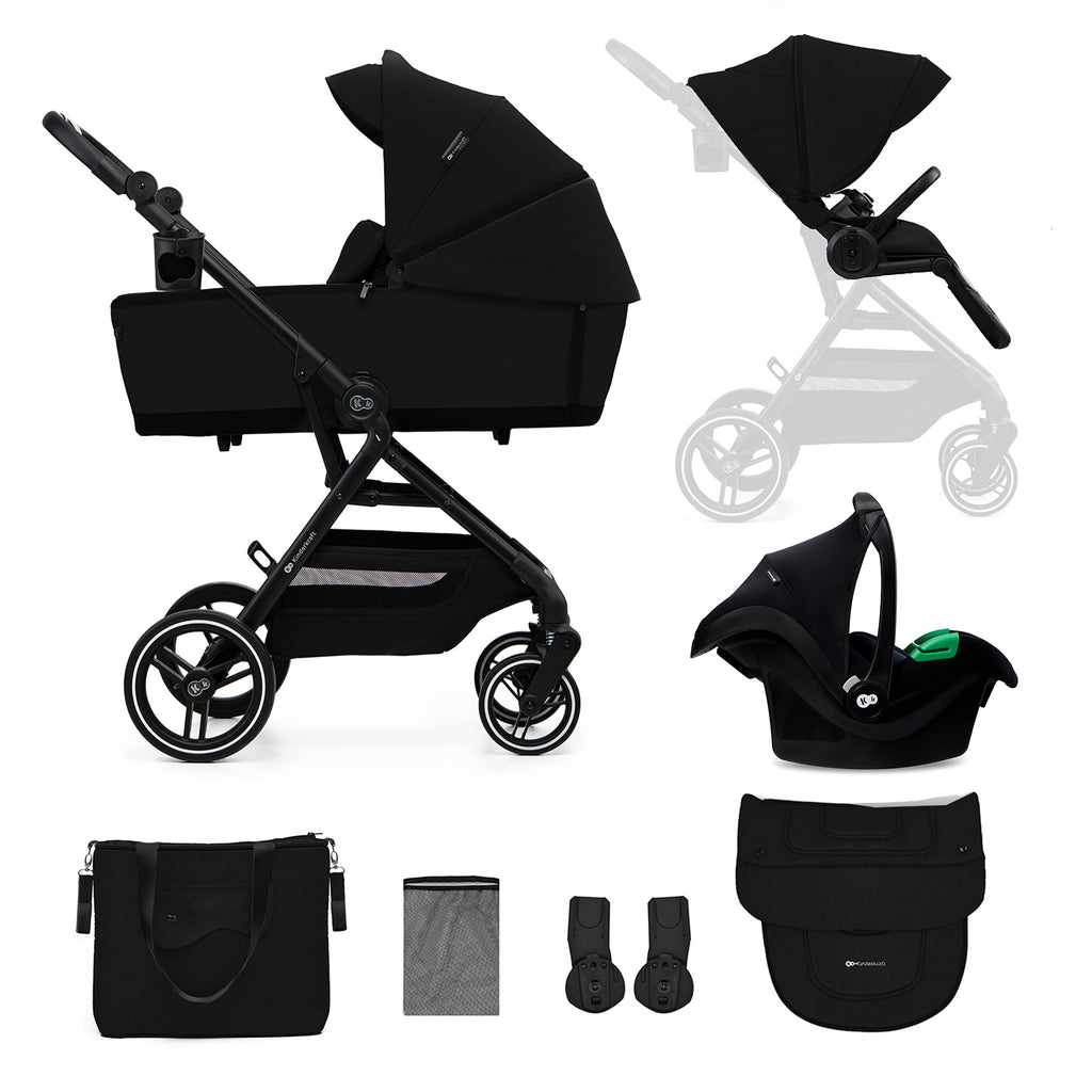 Kinderkraft YOXI бебешка количка 3в1 PURE BLACK - снимка 6