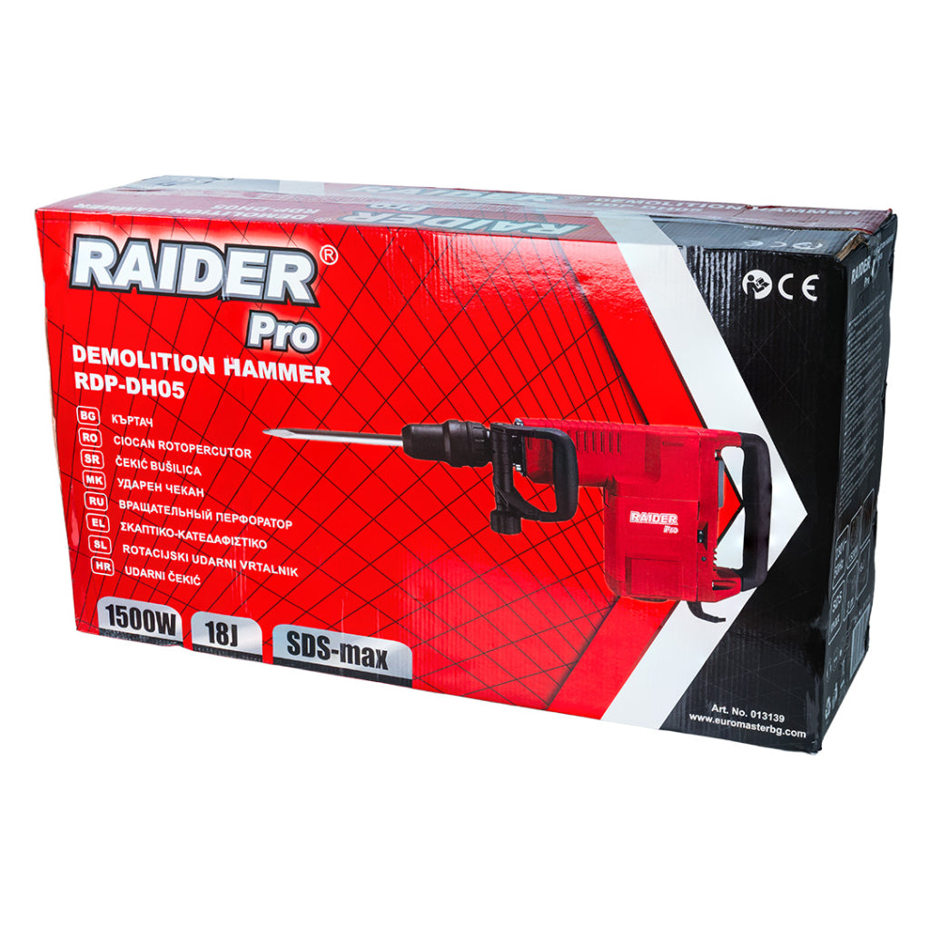 Къртач 1500W 9.5kg SDS-max 18J куфар RDP-DH05 - снимка 10