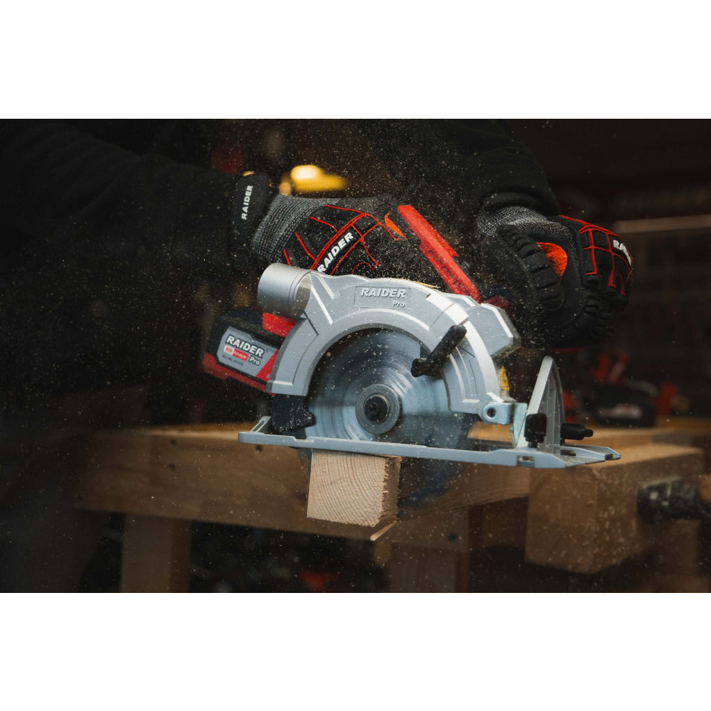 R20 Циркуляр акум. ø165x20mm 4200min-1 лазер RAIDER PRO RDP-SCS20 - снимка 10