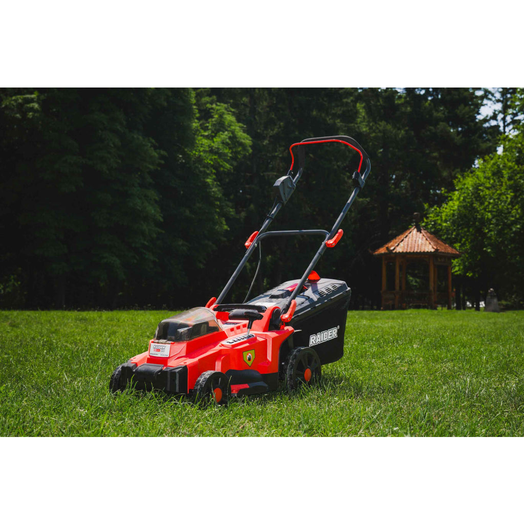 R20 Косачка безч. 40V 37cm 35L 6нива Solo 300m2 RAIDER PRO RDP-BCLM20 - снимка 10