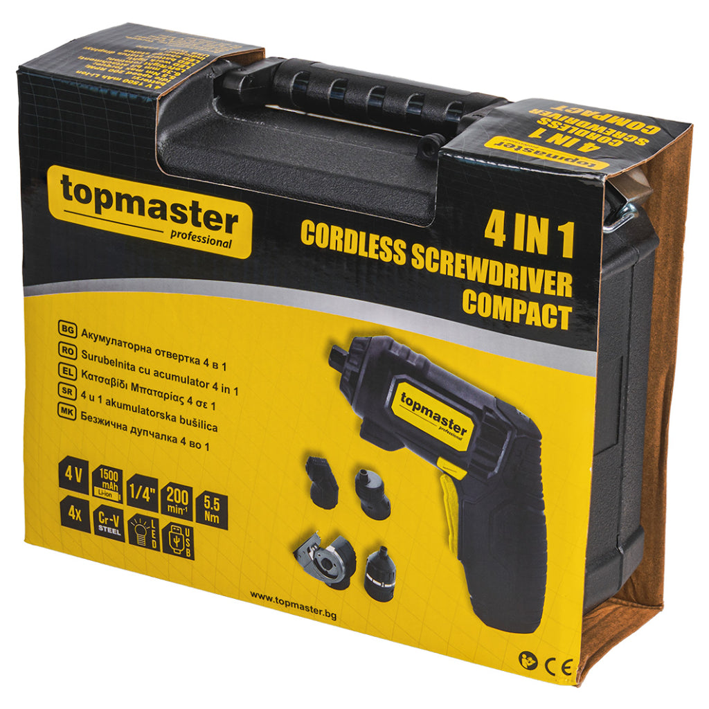 Акумулаторна отвертка  4 в 1 COMPACT Topmaster Professional - снимка 10