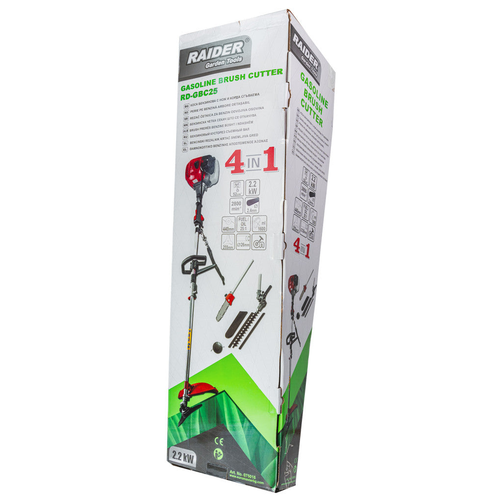 Коса бензинова с нож и корда сгъваема 4в1 2.2kW RAIDER RD-GBC25 - снимка 11