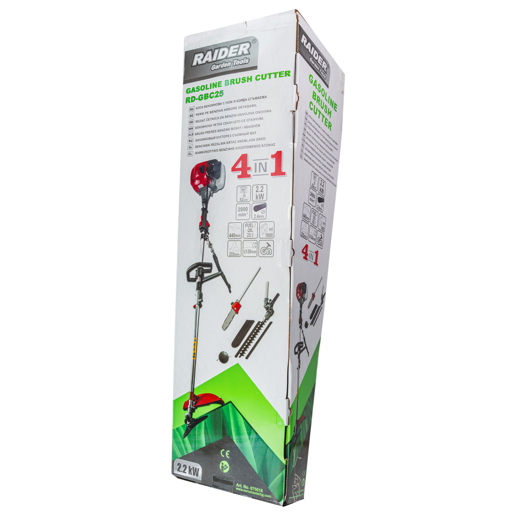 Коса бензинова с нож и корда сгъваема 4в1 2.2kW RAIDER RD-GBC25 - снимка 11