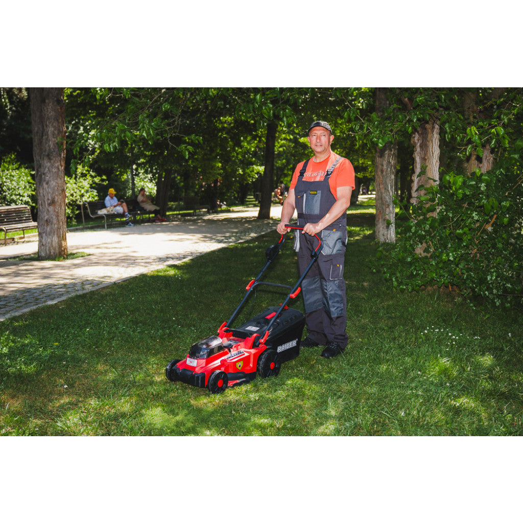 R20 Косачка безч. 40V 37cm 35L 6нива Solo 300m2 RAIDER PRO RDP-BCLM20 - снимка 11