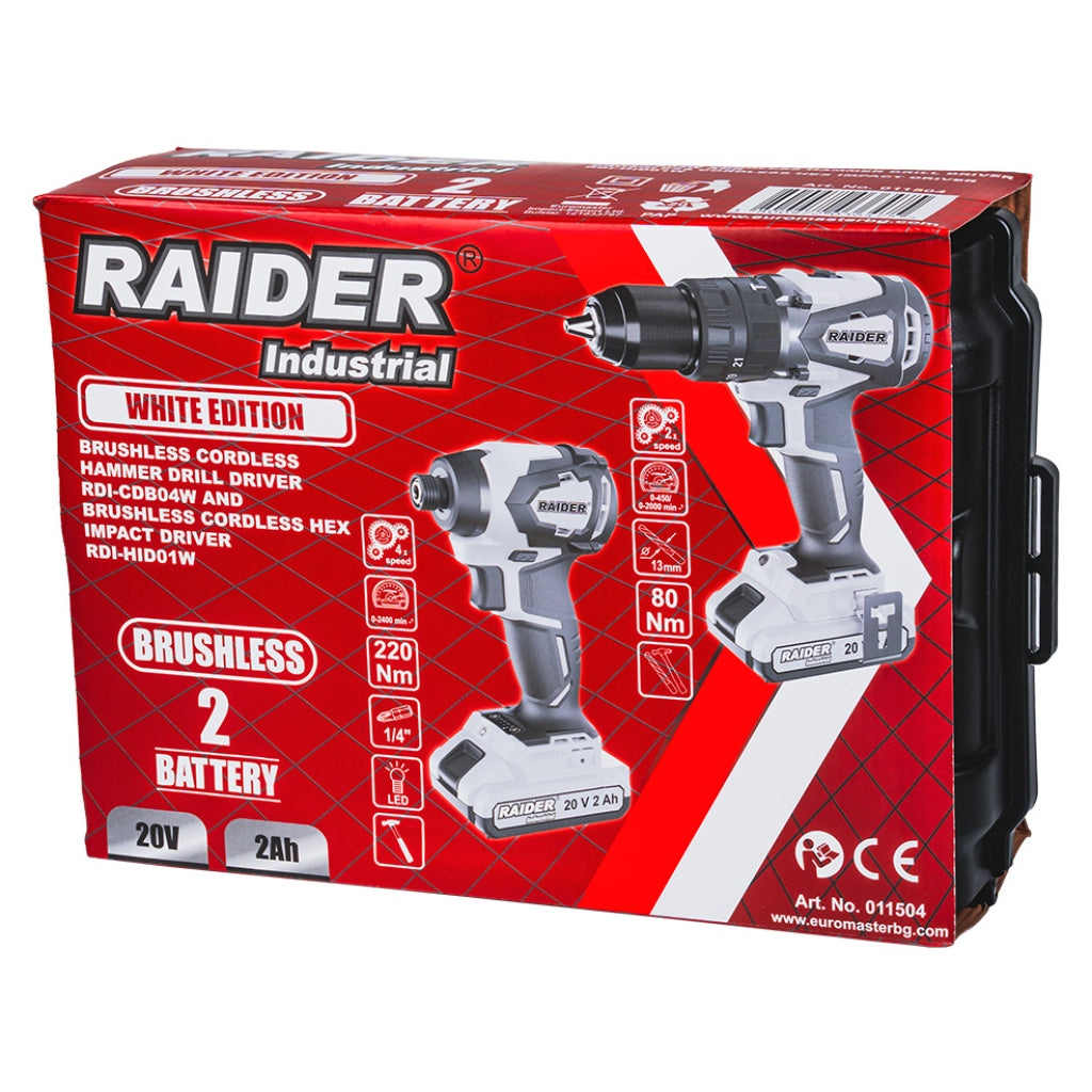 Бормашина & Винтоверт безчеткови RDI-CDB04W&HID01W 2x2AhCase - снимка 16