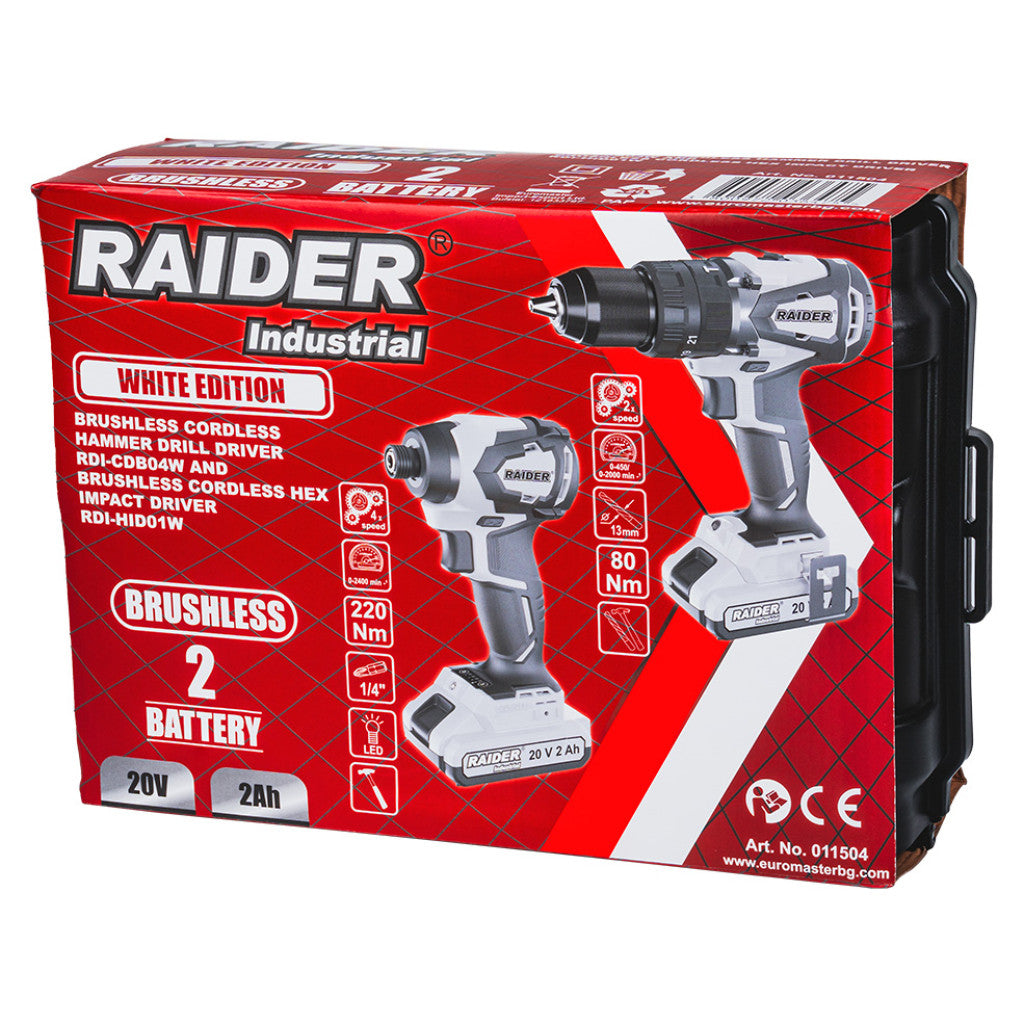 Бормашина & Винтоверт безчеткови RDI-CDB04W&HID01W 2x2AhCase - снимка 16
