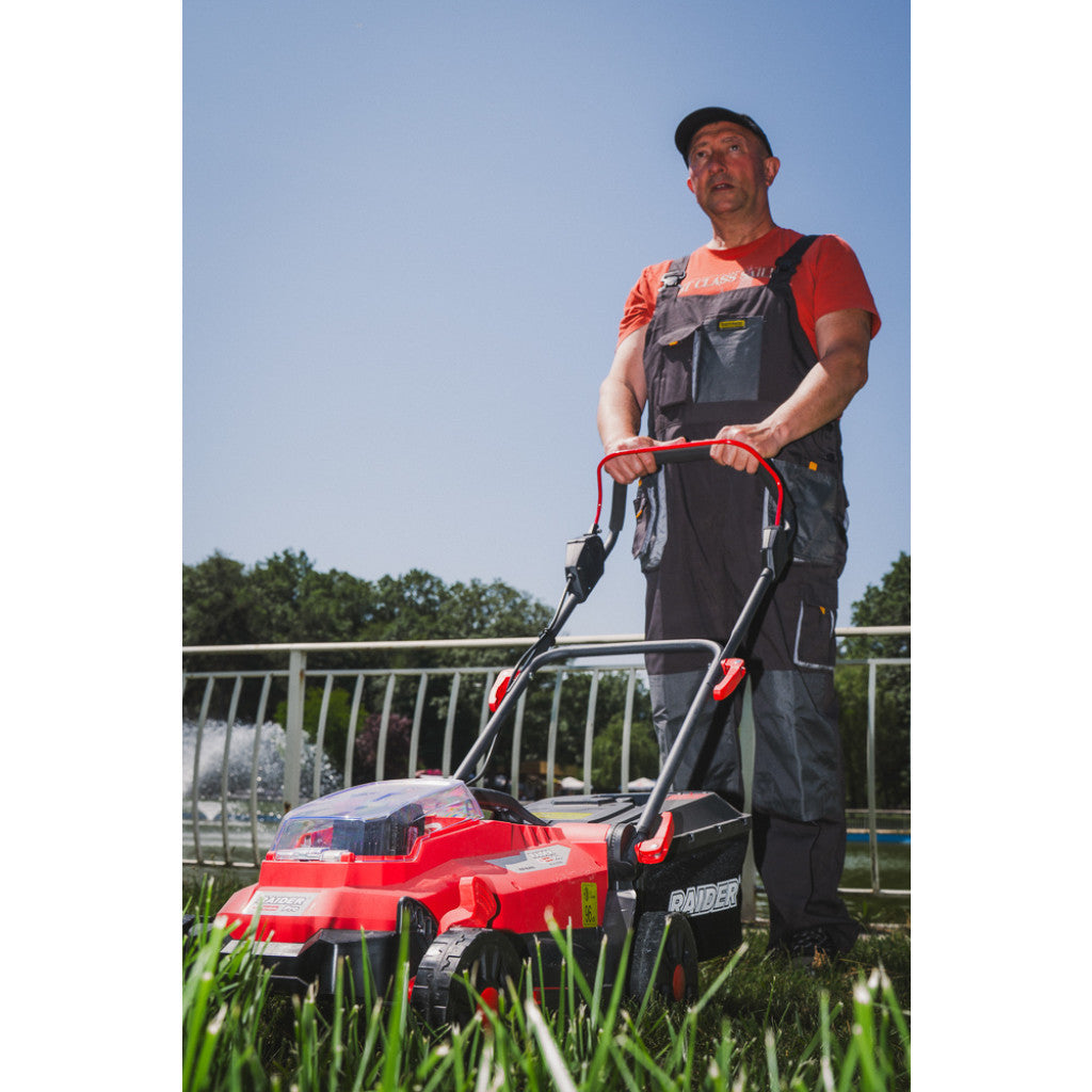 R20 Косачка безч. 33cm 35L 5нива Solo 150m2 RAIDER PRO RDP-BLM20 - снимка 17