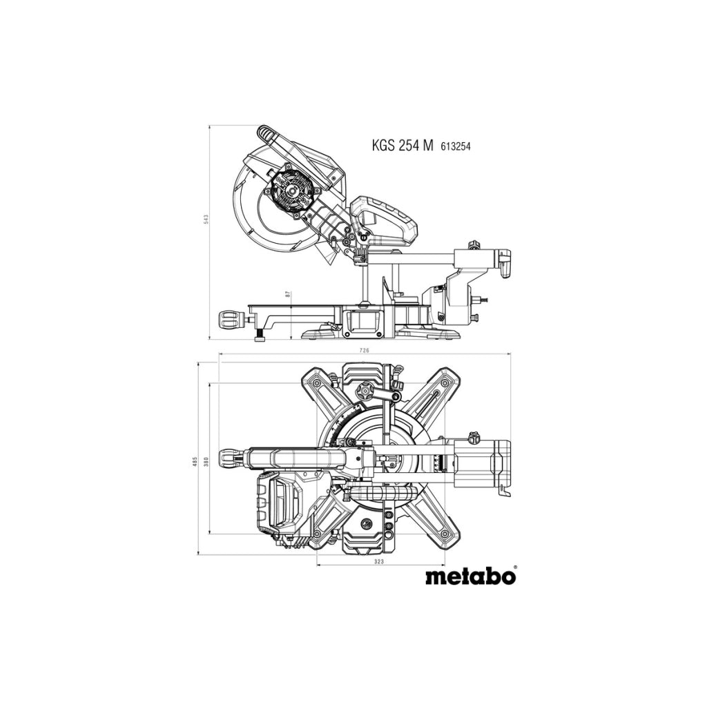 Герунг циркуляр с изтегляне ø254mm METABO KGS 254 M PCL - снимка 17