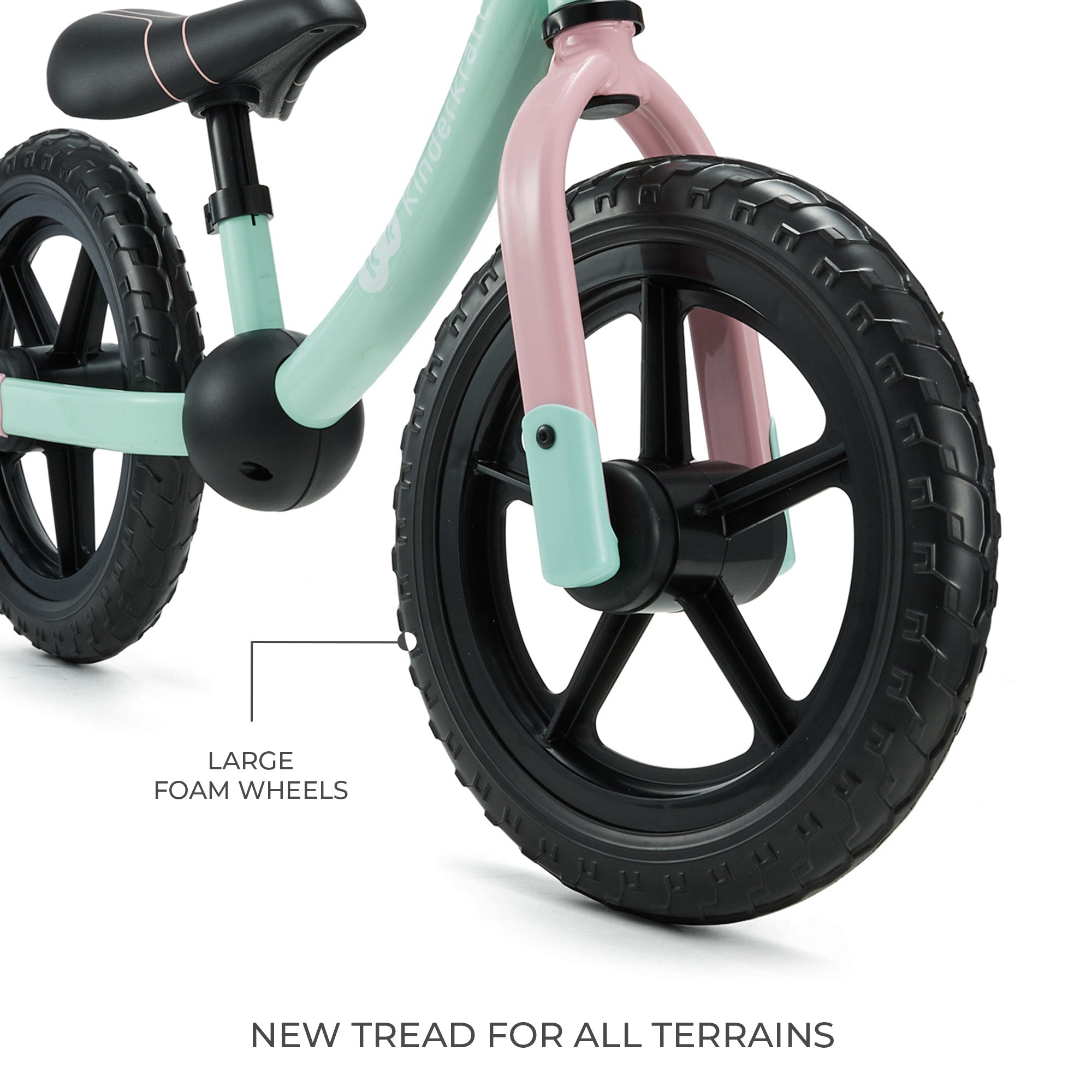 Kinderkraft колело за баланс 2WAY NEXT OFFROAD CANDY MINT - снимка 2