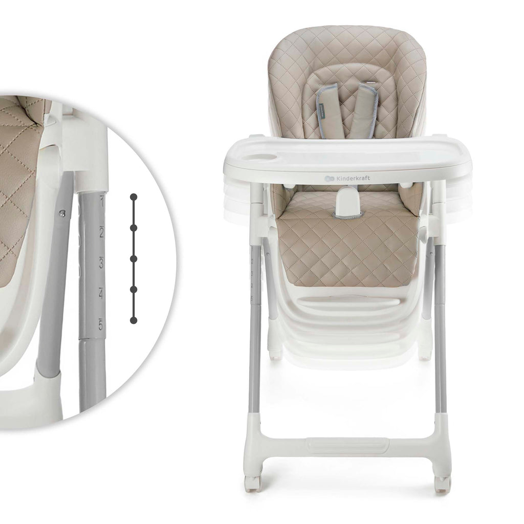 Kinderkraft TULO столче за хранене BEIGE - снимка 7