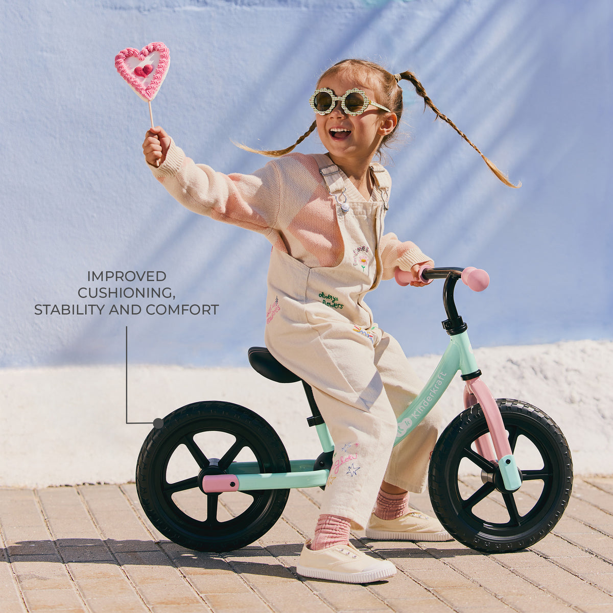 Kinderkraft колело за баланс 2WAY NEXT OFFROAD CANDY MINT