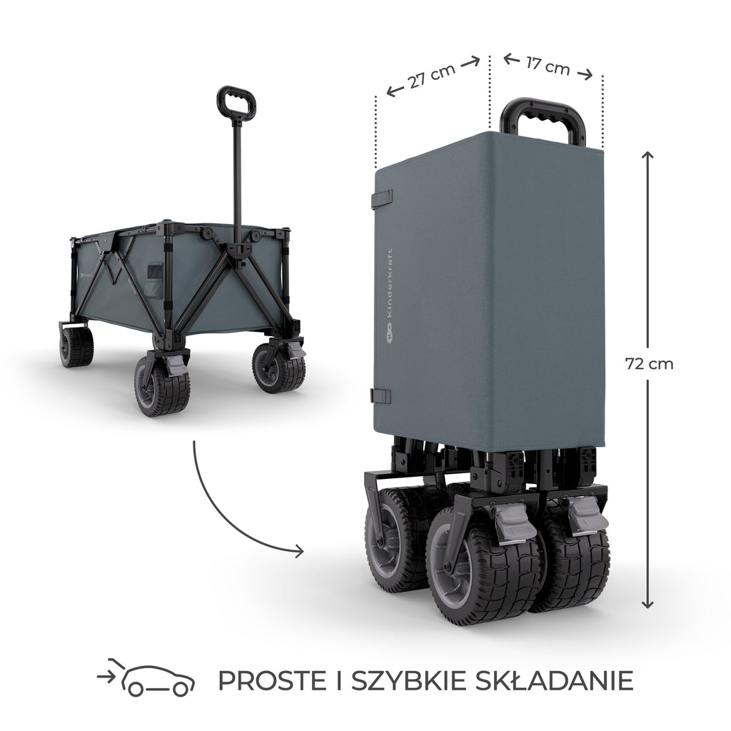 Kinderkraft Rollster сгъваема количка за деца ANTHRACITE - снимка 3
