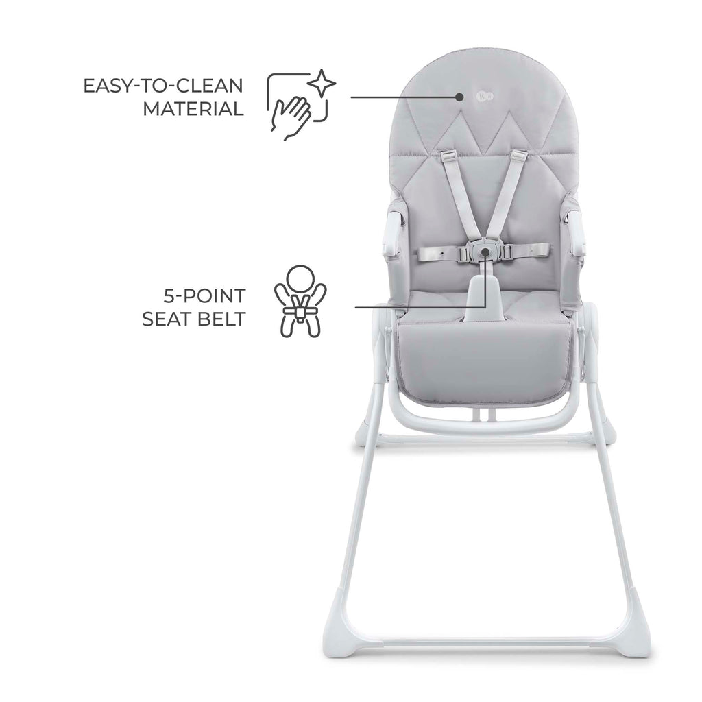Kinderkraft BINCI столче за хранене LIGHT GREY - снимка 2