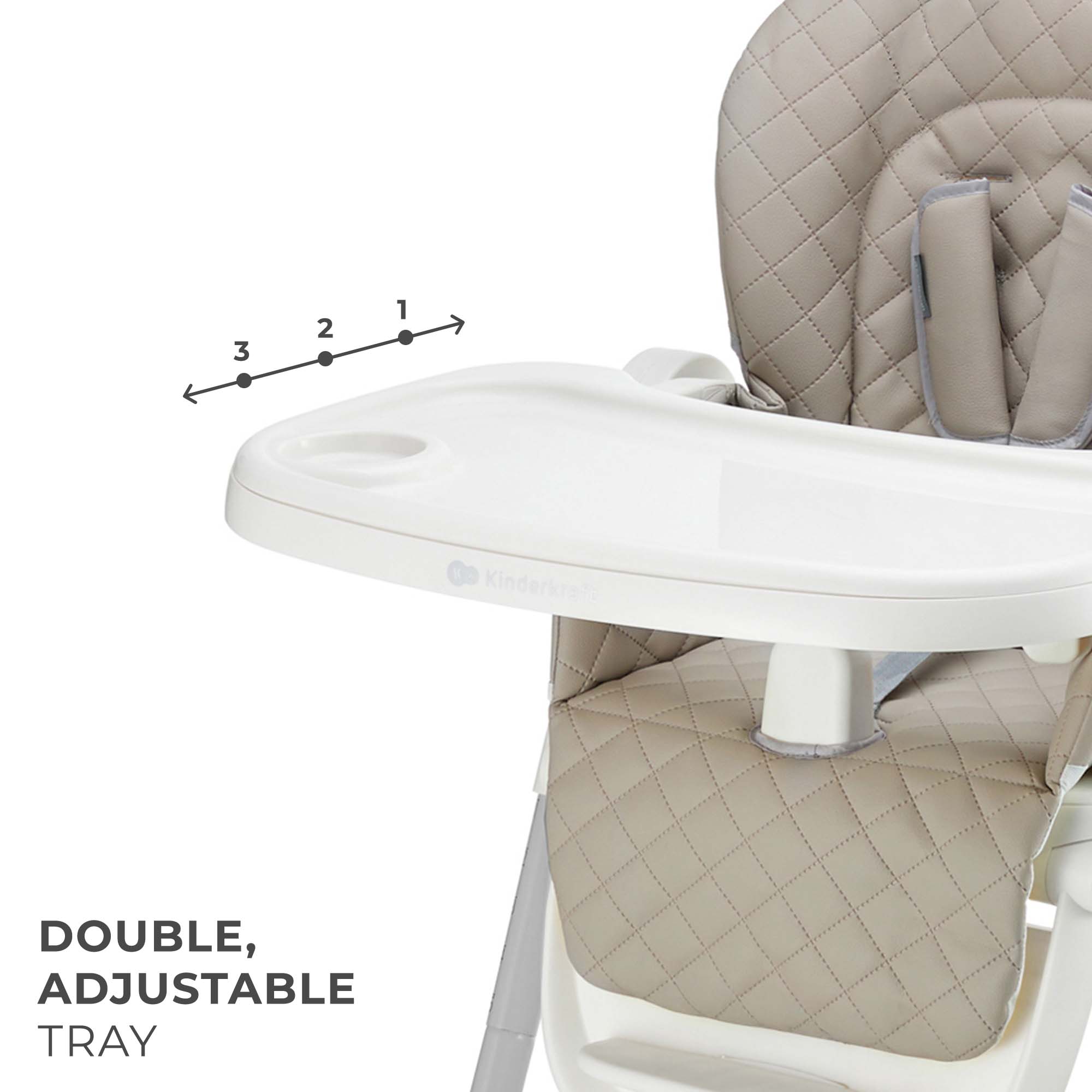 Kinderkraft TULO столче за хранене BEIGE - снимка 5