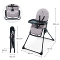 Kinderkraft BINCI столче за хранене GREY