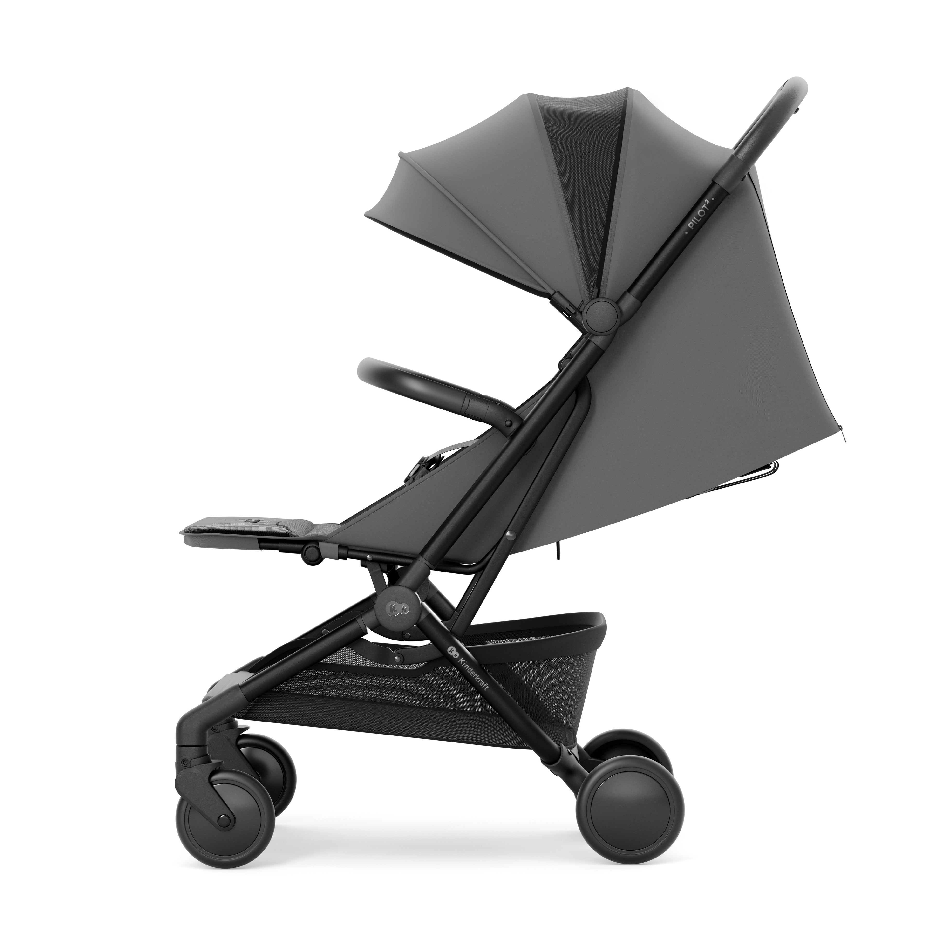 KinderKraft PILOT 2 бебешка количка PLATINUM GRAY - снимка 3