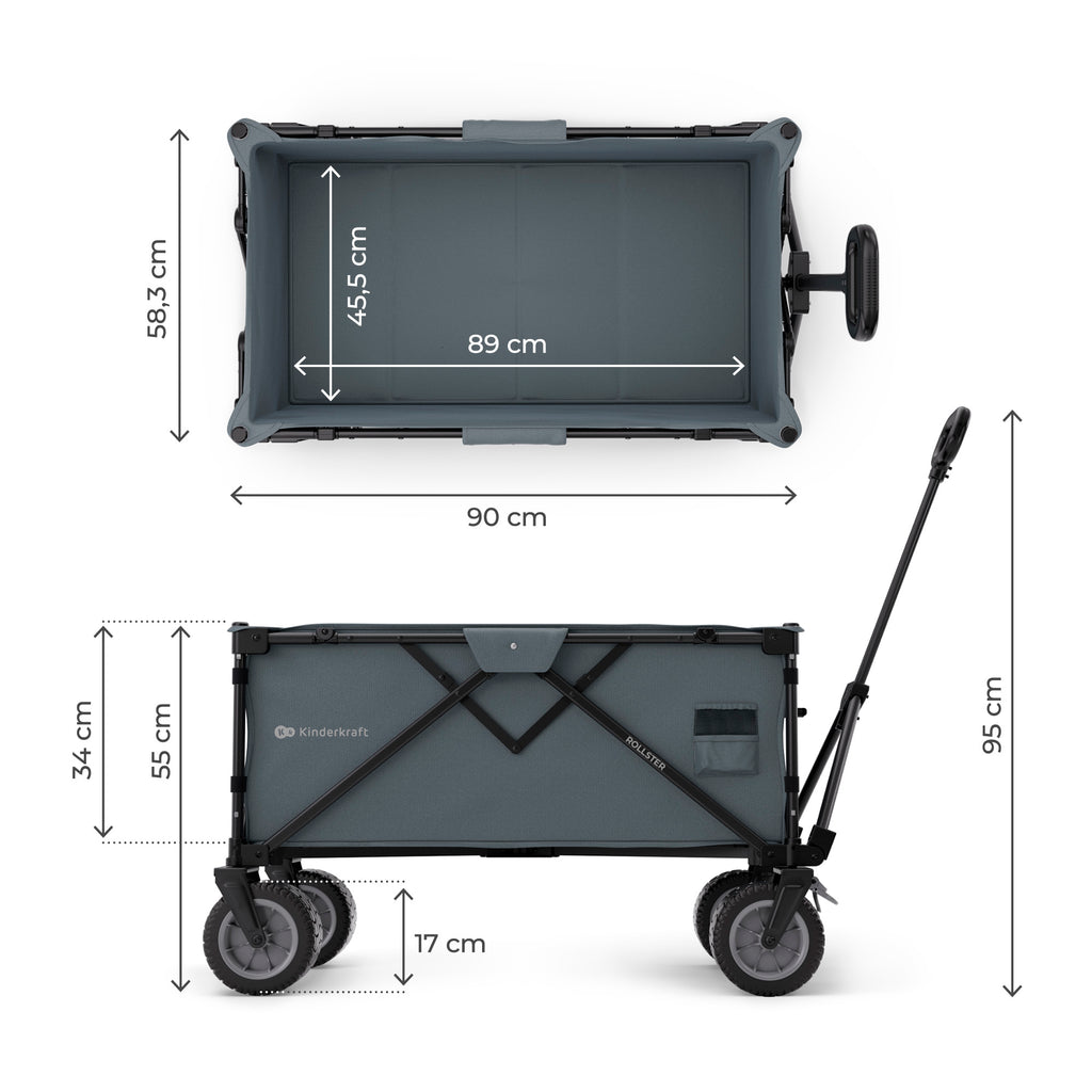 Kinderkraft Rollster сгъваема количка за деца ANTHRACITE - снимка 7