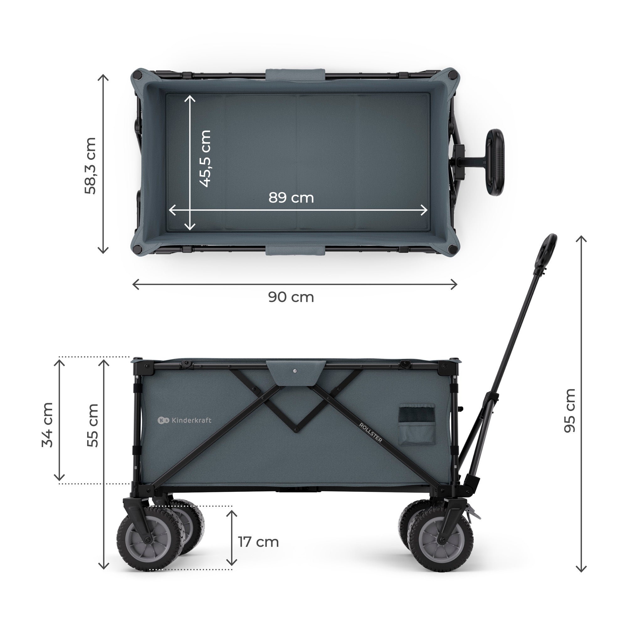 Kinderkraft Rollster сгъваема количка за деца ANTHRACITE - снимка 7