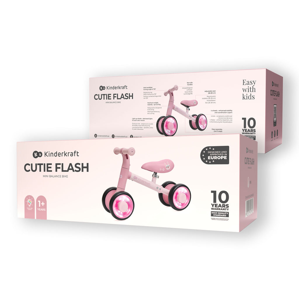 Kinderkraft CUTIE FLASH колело за баланс PINK - снимка 2