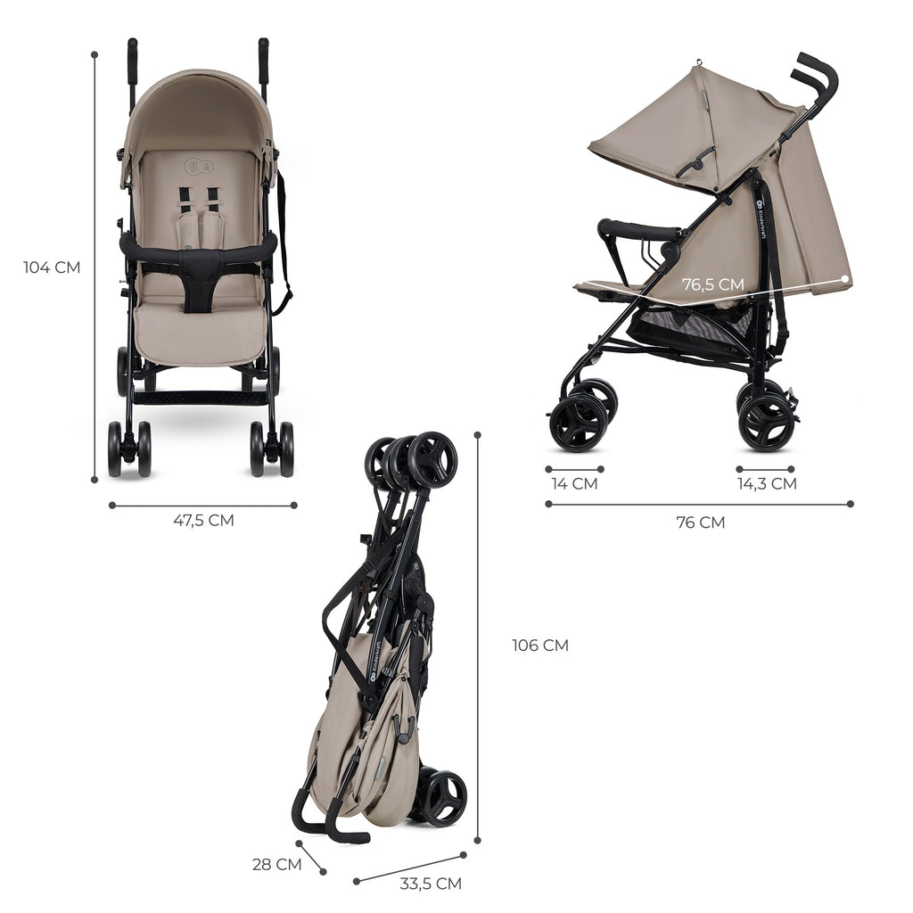 Kinderkraft бебешка количка TIK STONE BEIGE - снимка 4