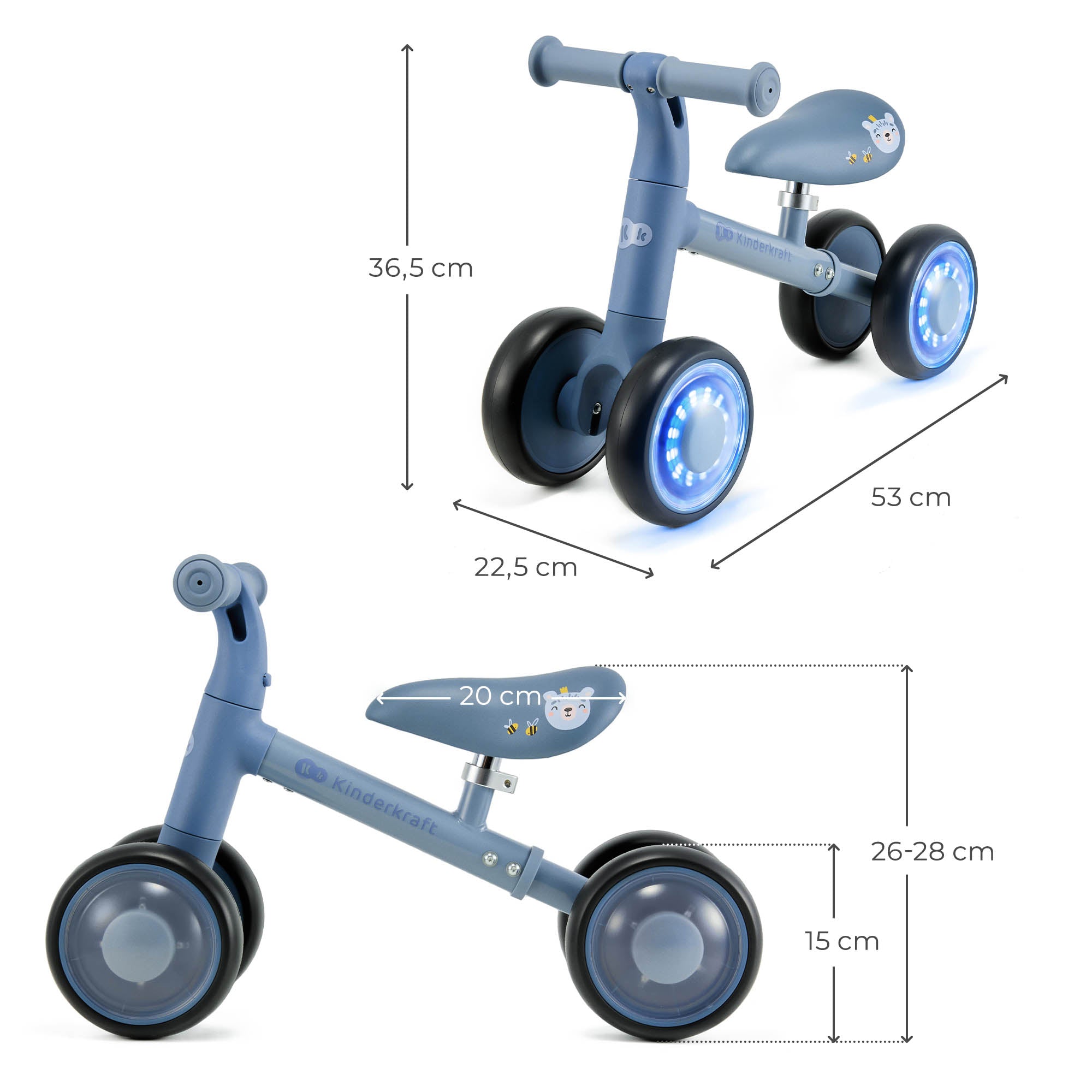 Kinderkraft CUTIE FLASH колело за баланс BLUE - снимка 2