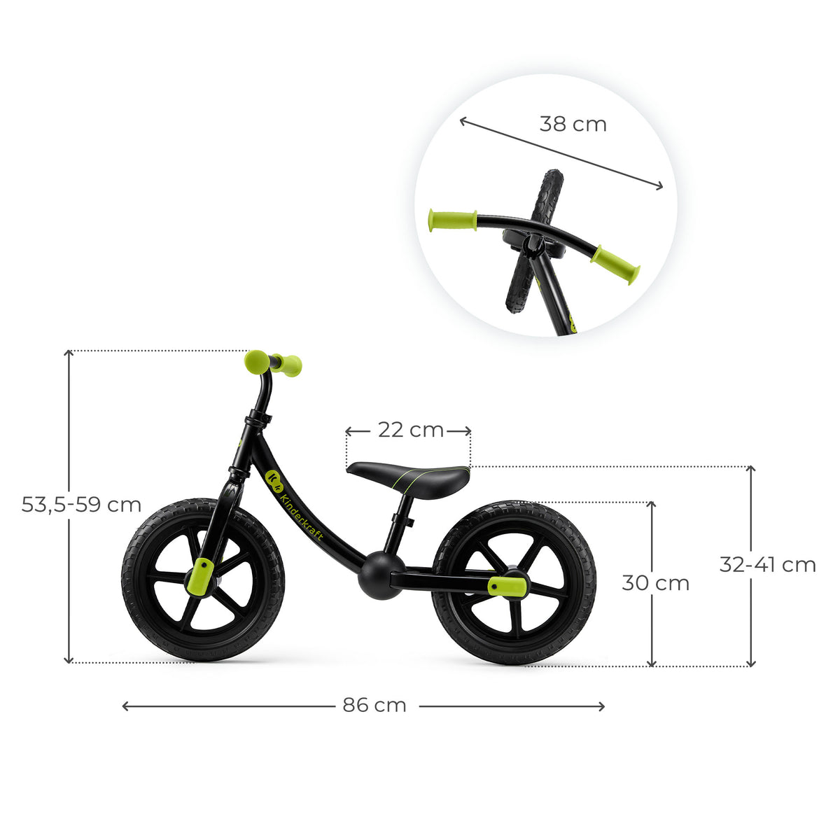 Kinderkraft колело за баланс 2WAY NEXT OFFROAD BLACK