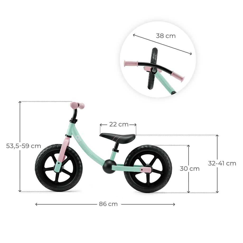 Kinderkraft колело за баланс 2WAY NEXT OFFROAD CANDY MINT - снимка 6