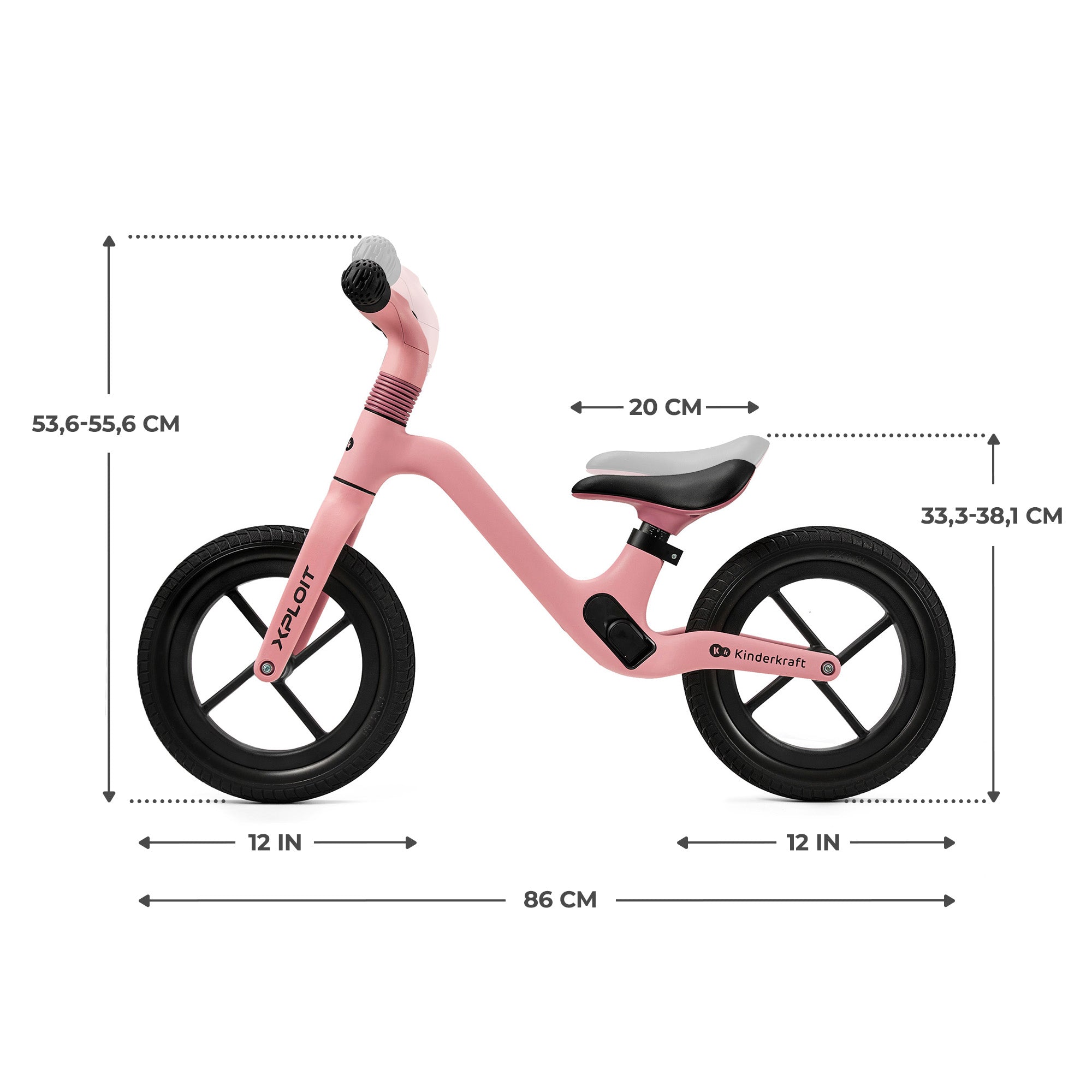 Kinderkraft XPLOIT колело за баланс BUBBLEGUM PINK - снимка 7